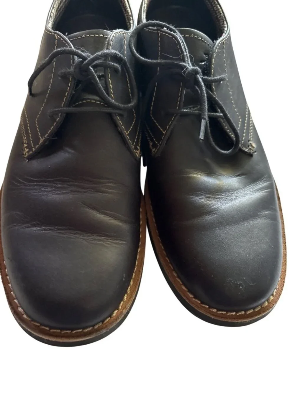 Original Penguin Black Leather Lace-Up Oxford Shoes For Men Size 11